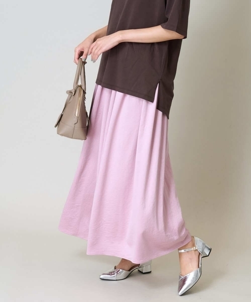 a.v.v（アーヴェヴェ）の「【洗える】落ち感ギャザースカンツ（その他パンツ・レディース・チャコールグレー/ピンク/ブラウン/ネイビー・34/38/36/40/42）」の4枚目の写真