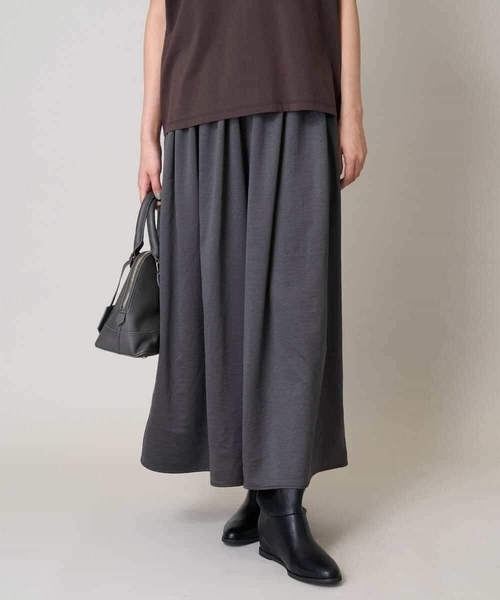 a.v.v（アーヴェヴェ）の「【洗える】落ち感ギャザースカンツ（その他パンツ・レディース・チャコールグレー/ピンク/ブラウン/ネイビー・34/38/36/40/42）」の2枚目の写真