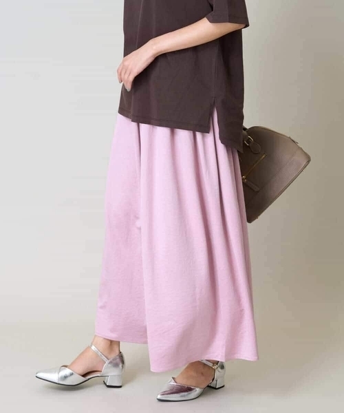 a.v.v（アーヴェヴェ）の「【洗える】落ち感ギャザースカンツ（その他パンツ・レディース・チャコールグレー/ピンク/ブラウン/ネイビー・34/38/36/40/42）」の5枚目の写真