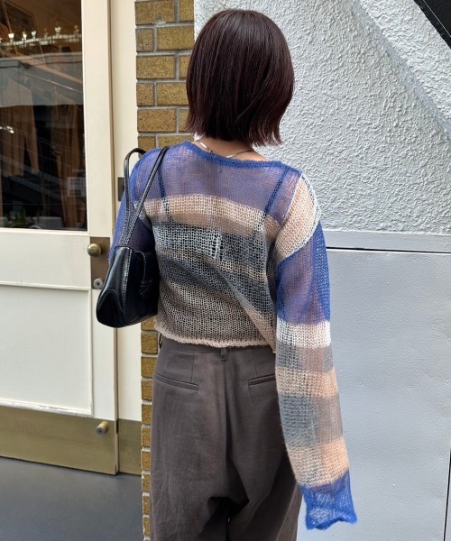 nemne store(ネンネストア)の「前後2wayシアーリボンニット(ニット/セーター・レディース・グレー系/ライトブルー/ブルー系/ブラウン系・MEDIUM/SMALL)」の19枚目の写真