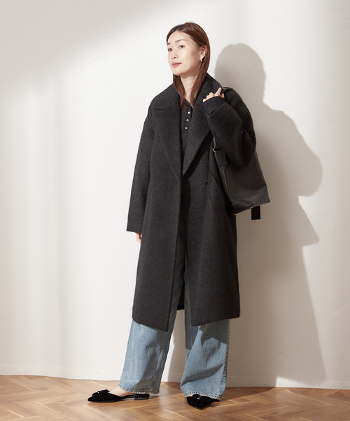 journal standard L'essage(ジャーナルスタンダードレサージュ)の「ループシャギーコート(その他アウター・レディース・ブラック/ベージュ/ブルー・FREE)」の4枚目の写真