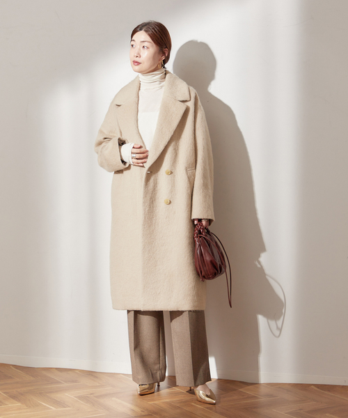 journal standard L'essage(ジャーナルスタンダードレサージュ)の「ループシャギーコート(その他アウター・レディース・ブラック/ベージュ/ブルー・FREE)」の10枚目の写真