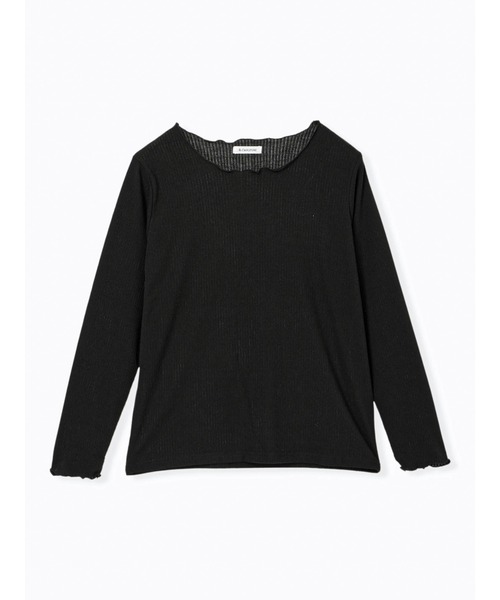 Re-J&SUPURE（リジェイアンドスプル）の「【大きいサイズ】針抜きリブロングTシャツ（Tシャツ/カットソー・レディース・オフホワイト/ライトグレー/ブラック・X-LARGE/XX-LARGE/XXX-LARGE）」の14枚目の写真