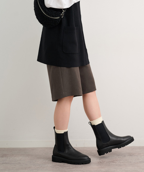 JOURNAL STANDARD relume（ジャーナルスタンダード　レリューム）の「《追加》ウォッシャブルウーリッシュツイルハーフパンツ（その他パンツ・レディース・ブラック/チャコールグレー・FREE）」の18枚目の写真