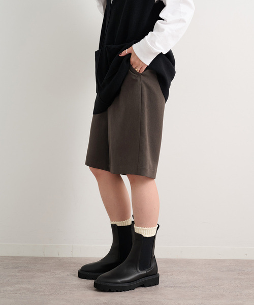 JOURNAL STANDARD relume（ジャーナルスタンダード　レリューム）の「《追加》ウォッシャブルウーリッシュツイルハーフパンツ（その他パンツ・レディース・ブラック/チャコールグレー・FREE）」の19枚目の写真