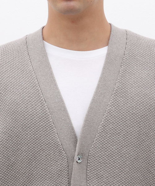 JOURNAL STANDARD（ジャーナルスタンダード）の「STILL AUTHENTIC コットンカシミヤカーディガン（カーディガン/ボレロ・メンズ・ネイビー/チャコールグレー/ブラウン系その他・LARGE/MEDIUM）」の8枚目の写真