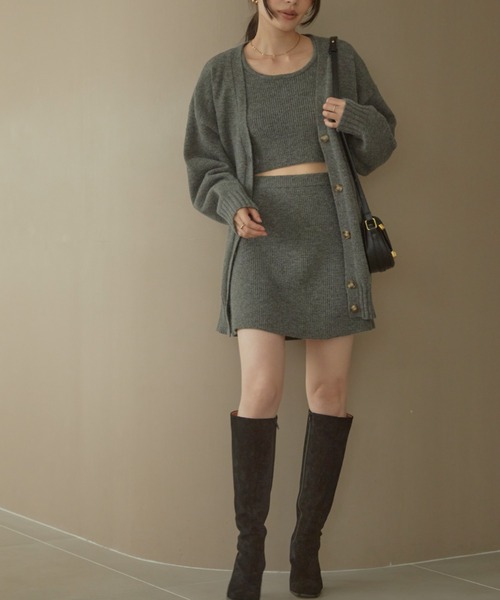 ACYM(アシーム)の「Betty mini skirt SET(ワンピース・レディース・ブラック/グレー/ベージュ・FREE)」の7枚目の写真