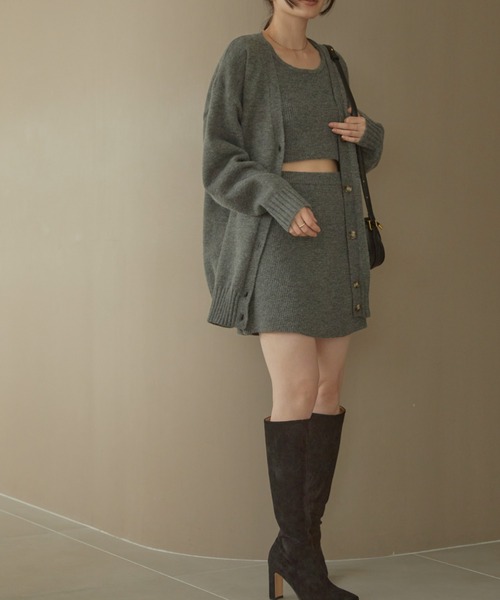 ACYM(アシーム)の「Betty mini skirt SET(ワンピース・レディース・ブラック/グレー/ベージュ・FREE)」の20枚目の写真