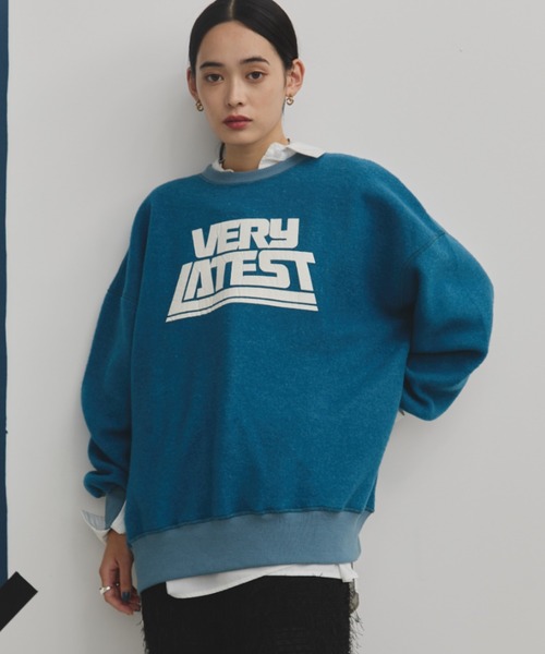 MERLOT（メルロー）の「オーバーサイズロゴプリントスウェット（スウェット・レディース・グレー/ブルー/イエロー・FREE）」の20枚目の写真