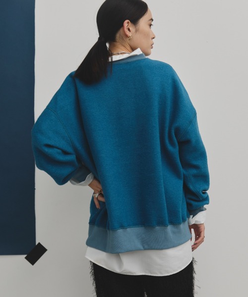 MERLOT（メルロー）の「オーバーサイズロゴプリントスウェット（スウェット・レディース・グレー/ブルー/イエロー・FREE）」の22枚目の写真