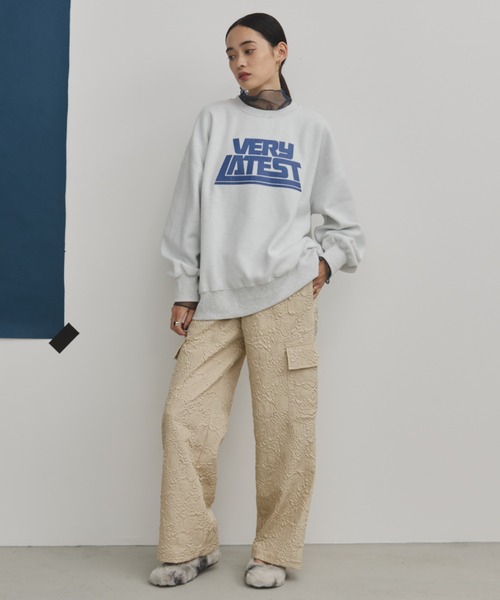 MERLOT（メルロー）の「オーバーサイズロゴプリントスウェット（スウェット・レディース・グレー/ブルー/イエロー・FREE）」の11枚目の写真