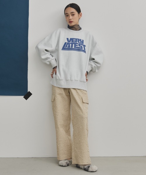 MERLOT（メルロー）の「オーバーサイズロゴプリントスウェット（スウェット・レディース・グレー/ブルー/イエロー・FREE）」の12枚目の写真