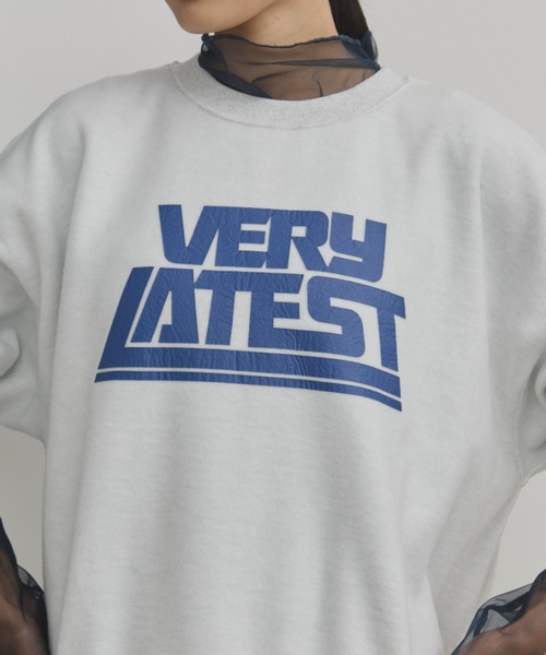 MERLOT（メルロー）の「オーバーサイズロゴプリントスウェット（スウェット・レディース・グレー/ブルー/イエロー・FREE）」の16枚目の写真