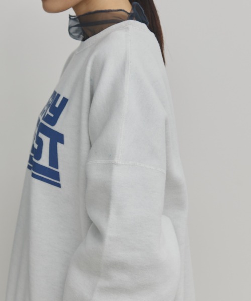 MERLOT（メルロー）の「オーバーサイズロゴプリントスウェット（スウェット・レディース・グレー/ブルー/イエロー・FREE）」の18枚目の写真