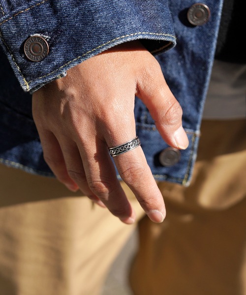 jiggys shop（ジギーズショップ）の「編み柄リング指輪（リング・メンズ・シルバー・LARGE/MEDIUM/SMALL）」の6枚目の写真