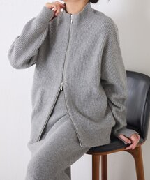 COLLAGE GALLARDAGALANTE | ZIP畦カーディガン/WEB限定カラー展開/セットアップ可/2WAY(カーディガン/ボレロ)
