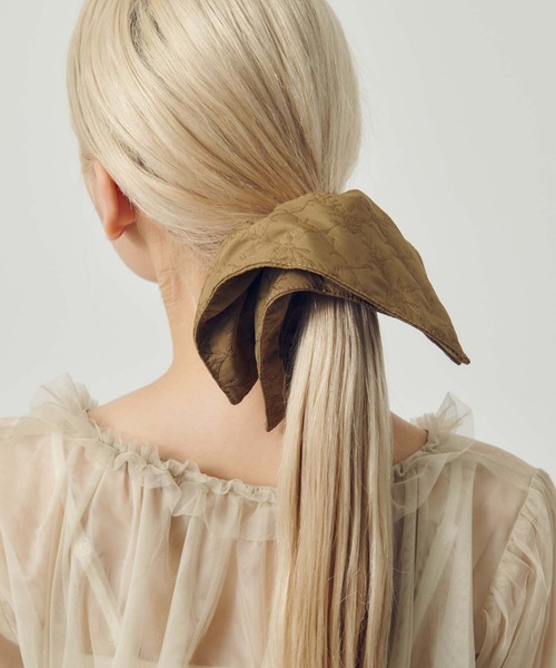 ジャカード スクエア ビッグ シュシュ（シュシュ）｜GOLDY（ゴールディ