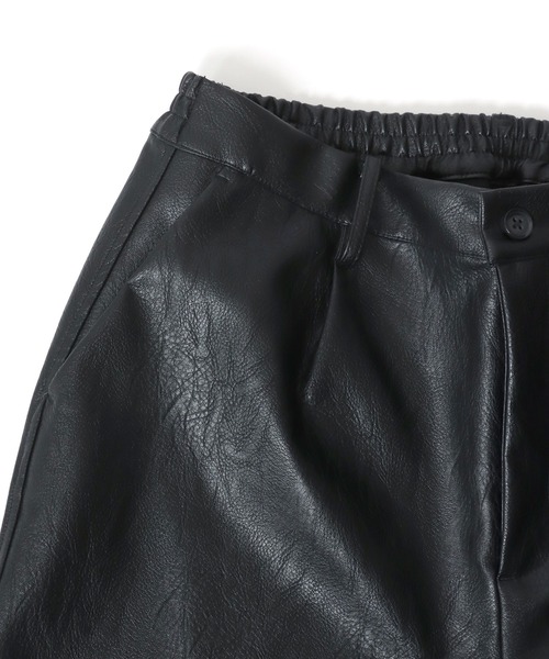 Salong hameu（サロン ハミュー）の「ワイドシルエット フェイクレザーハーフパンツ メンズ レディース/合皮/PU（その他パンツ・メンズ・ブラック・M/L）」の18枚目の写真