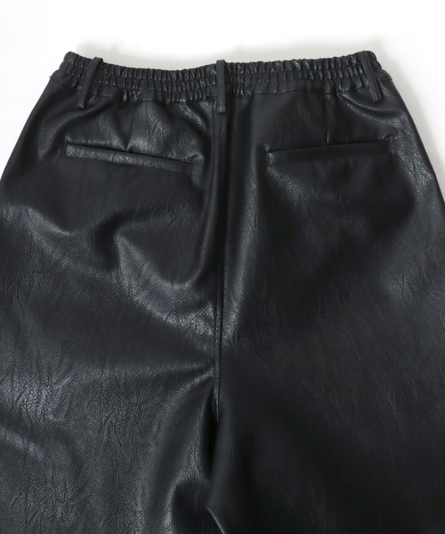 Salong hameu（サロン ハミュー）の「ワイドシルエット フェイクレザーハーフパンツ メンズ レディース/合皮/PU（その他パンツ・メンズ・ブラック・M/L）」の15枚目の写真