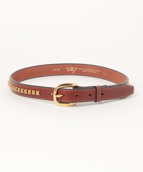 TORY LEATHER（トリーレザー）の「●TORY LEATHER●1" Bridle Leather Clincher Belt Featuring metal clinchers down the center（ベルト・レディース・ブラウン/ブラック・28inch/30inch/32inch）」の6枚目の写真