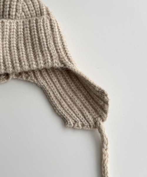 CANAL JEAN（キャナルジーン）の「El mar　あぜ編みフライトキャップ（ニットキャップ/ビーニー・レディース・ベージュ/グレー/アイボリー・ONE SIZE）」の11枚目の写真