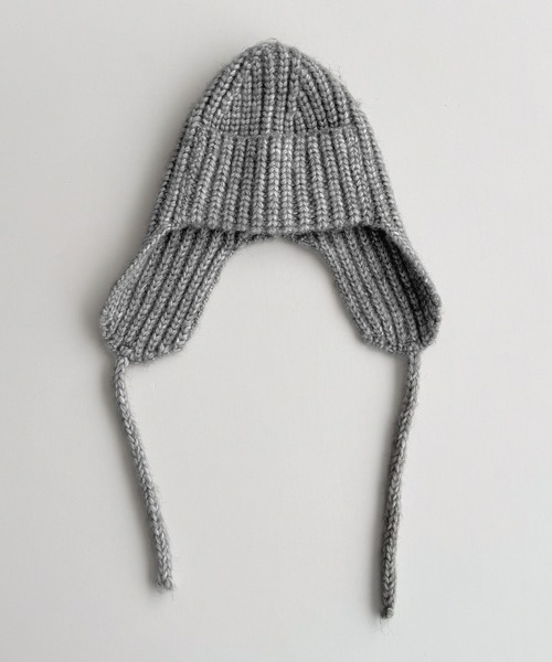 CANAL JEAN（キャナルジーン）の「El mar　あぜ編みフライトキャップ（ニットキャップ/ビーニー・レディース・ベージュ/グレー/アイボリー・ONE SIZE）」の12枚目の写真