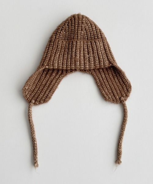 CANAL JEAN（キャナルジーン）の「El mar　あぜ編みフライトキャップ（ニットキャップ/ビーニー・レディース・ベージュ/グレー/アイボリー・ONE SIZE）」の13枚目の写真