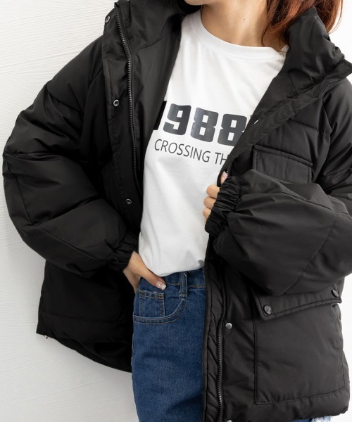 Miniministore(ミニミニストア)の「フード中綿コートフェイクダウンジャケット(ダウンジャケット/コート・レディース・ブルー/ブラック/アイボリー/ブラウン・XL/L)」の22枚目の写真