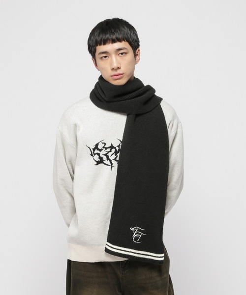 3.3 Field Trip （3.3フィールドトリップ）の「【UNISEX】3.3 Field Trip／リブロゴマフラー（マフラー・レディース・グレー/ブラック・0）」の16枚目の写真