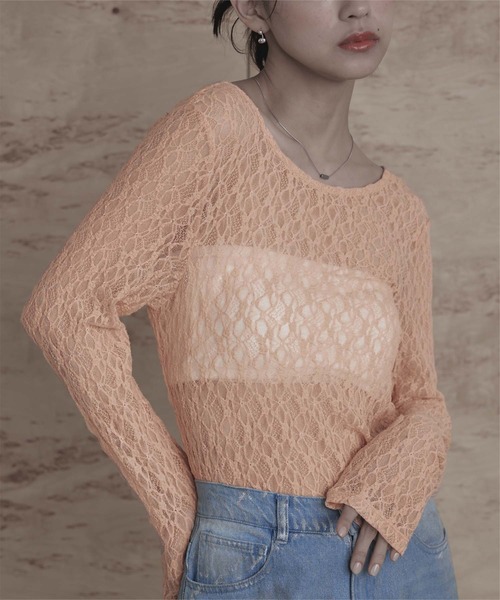miette(ミエット)の「前後2wayUネックレーストップス(Tシャツ/カットソー・レディース・グレー/ミント/オレンジ/ピンク/ホワイト・FREE)」の5枚目の写真