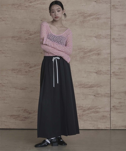 miette(ミエット)の「前後2wayUネックレーストップス(Tシャツ/カットソー・レディース・グレー/ミント/オレンジ/ピンク/ホワイト・FREE)」の18枚目の写真