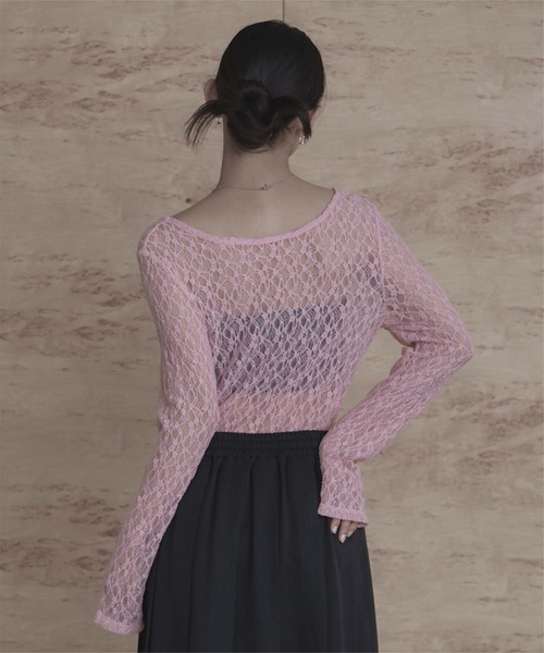 miette(ミエット)の「前後2wayUネックレーストップス(Tシャツ/カットソー・レディース・グレー/ミント/オレンジ/ピンク/ホワイト・FREE)」の19枚目の写真
