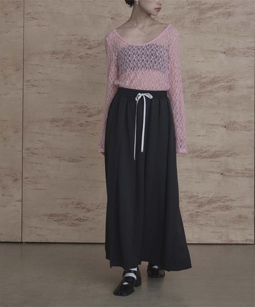 miette(ミエット)の「前後2wayUネックレーストップス(Tシャツ/カットソー・レディース・グレー/ミント/オレンジ/ピンク/ホワイト・FREE)」の21枚目の写真