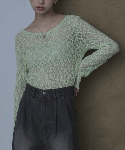 miette(ミエット)の「前後2wayUネックレーストップス(Tシャツ/カットソー・レディース・グレー/ミント/オレンジ/ピンク/ホワイト・FREE)」の14枚目の写真