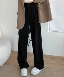 コーデュロイワイドパンツ 裏起毛ノーマル