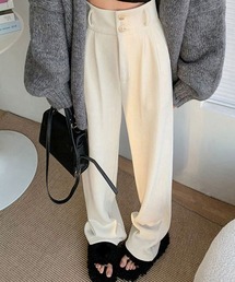 コーデュロイワイドパンツ 裏起毛ノーマル