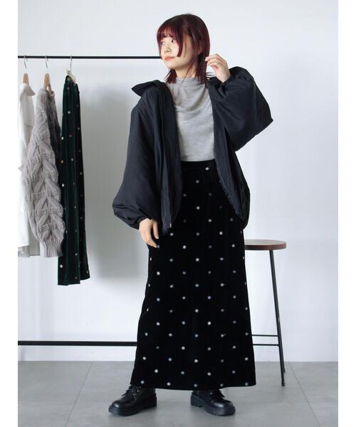 ehka sopo(エヘカソポ)の「バルーンジャケット(ノーカラージャケット・レディース・ブラック/カーキ・F)」の19枚目の写真