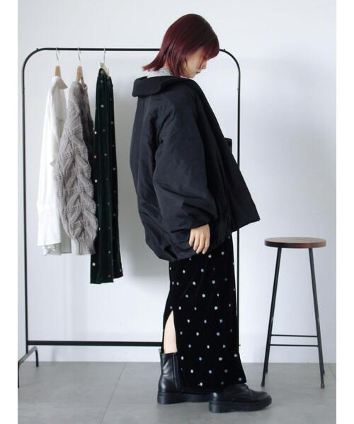 ehka sopo(エヘカソポ)の「バルーンジャケット(ノーカラージャケット・レディース・ブラック/カーキ・F)」の20枚目の写真