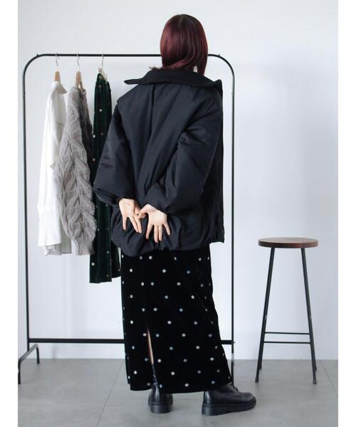 ehka sopo(エヘカソポ)の「バルーンジャケット(ノーカラージャケット・レディース・ブラック/カーキ・F)」の21枚目の写真