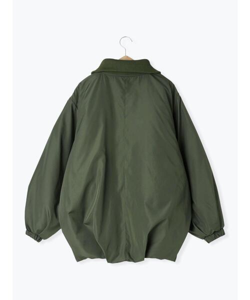 ehka sopo(エヘカソポ)の「バルーンジャケット(ノーカラージャケット・レディース・ブラック/カーキ・F)」の6枚目の写真