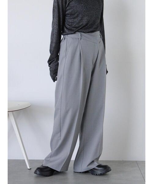 ehka sopo（エヘカソポ）の「クロスウエストスラックス（その他パンツ・レディース・カーキ/グレー/ブラック・F）」の3枚目の写真