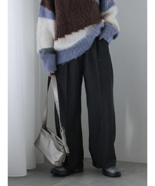 ehka sopo（エヘカソポ）の「クロスウエストスラックス（その他パンツ・レディース・カーキ/グレー/ブラック・F）」の2枚目の写真