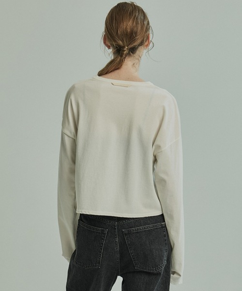 PUBLIC TOKYO（パブリックトウキョウ）の「【ZOZO限定予約受付中】コットンクロップドロンTEE（Tシャツ/カットソー・レディース・ホワイト/ブラック・FREE）」の15枚目の写真