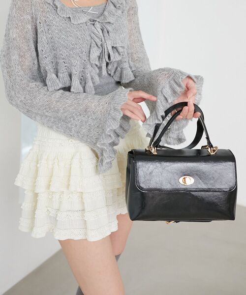 MAJESTIC LEGON（マジェスティックレゴン）の「クラシカルハンドバッグ（ハンドバッグ・レディース・ベージュ/ブラック・FREE）」の16枚目の写真