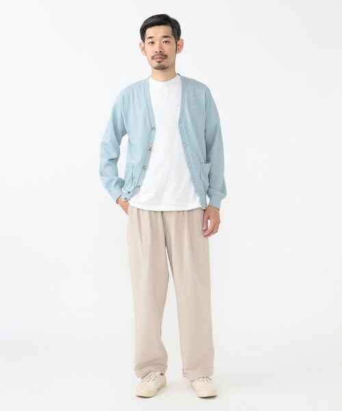BEAMS PLUS(ビームスプラス)の「ブークレ カーディガン(カーディガン/ボレロ・メンズ・オリーブ/サックスブルー/ベージュ/オレンジ・M/XL/S/L)」の5枚目の写真