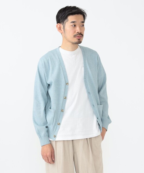 BEAMS PLUS(ビームスプラス)の「ブークレ カーディガン(カーディガン/ボレロ・メンズ・オリーブ/サックスブルー/ベージュ/オレンジ・M/XL/S/L)」の7枚目の写真