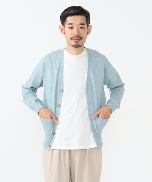 BEAMS PLUS(ビームスプラス)の「ブークレ カーディガン(カーディガン/ボレロ・メンズ・オリーブ/サックスブルー/ベージュ/オレンジ・M/XL/S/L)」の8枚目の写真