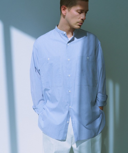 NewAnce（ニュアンス）の「【NewAnce】Band Coller Shirts（シャツ/ブラウス・メンズ・ブルー系その他2/ブルー系その他・FREE）」の8枚目の写真