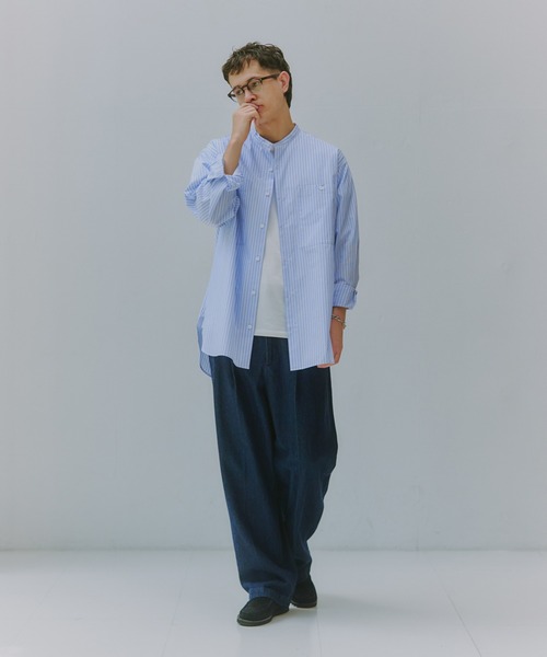NewAnce（ニュアンス）の「【NewAnce】Band Coller Shirts（シャツ/ブラウス・メンズ・ブルー系その他2/ブルー系その他・FREE）」の12枚目の写真