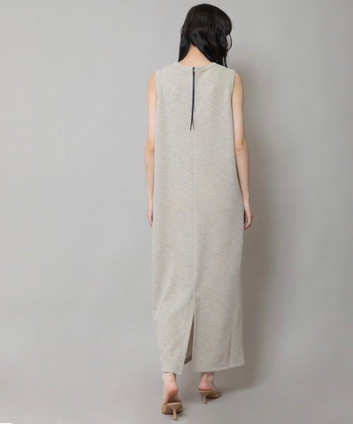 Munich（ミューニック）の「【防シワ】【イージーケア】ダブルフェイスジャージマキシワンピース（ワンピース・レディース・ベージュ/ブラック/キナリ・FREE）」の6枚目の写真